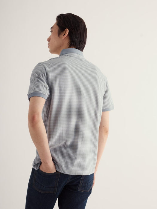 Seasalt Men's Balefire Stripe Polo In Woad Quarry