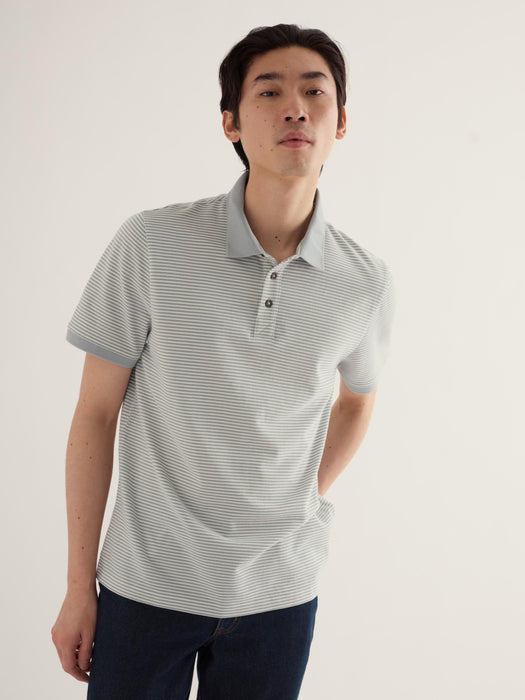Seasalt Men's Balefire Stripe Polo In Woad Quarry