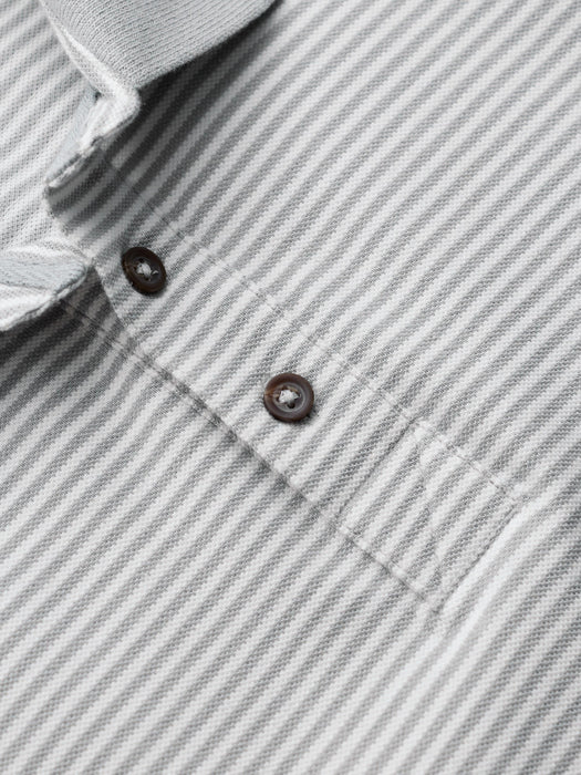 Seasalt Men's Balefire Stripe Polo In Woad Quarry