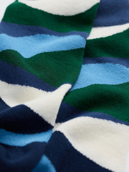 Seasalt Men's Bamboo Arty Socks In Crescent View Ruscus Leaf