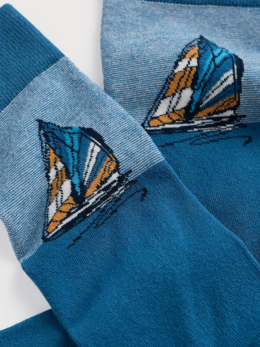 Seasalt Men's Bamboo Arty Socks In Sails Paddle