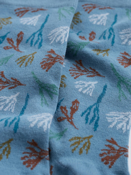 Seasalt Men's Bamboo Arty Socks In Seaweed Etch Enamel