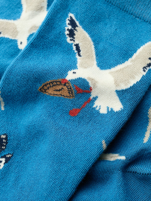 Seasalt Men's Bamboo Arty Socks In Pasty Gull Paddle