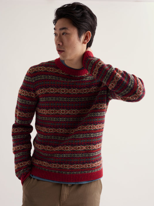 Seasalt Men's Carracks Jumper In Ewin Dark Cinnamon