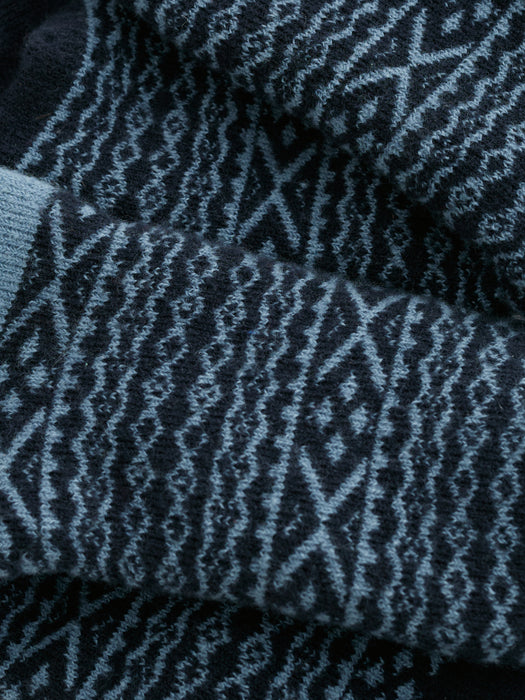 Seasalt Men's Cosy Fair Isle Socks In Shingle Bay Blue Slate