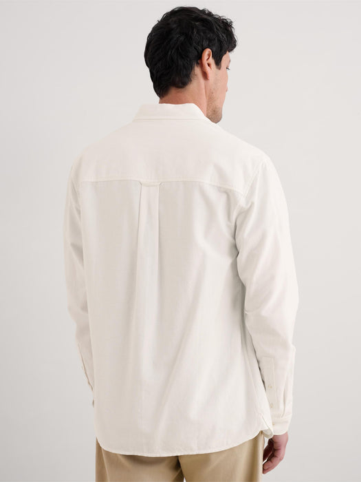 Seasalt Men's Jenken Striped Oxford Shirt In Chalk