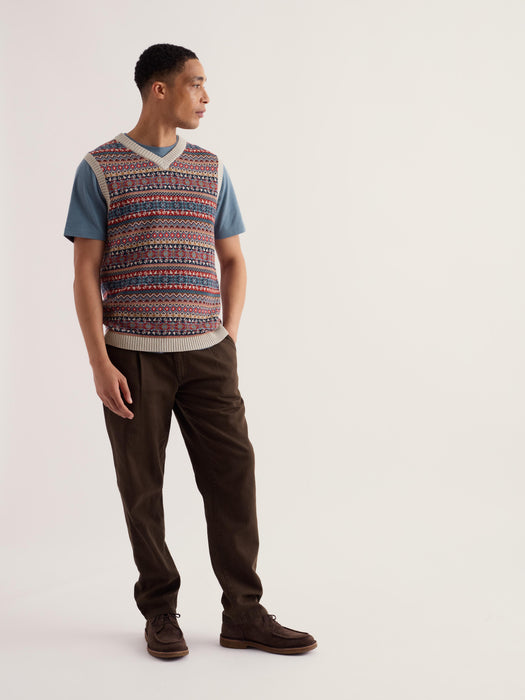 Seasalt Men's Kitto Vest In Twigs Timber