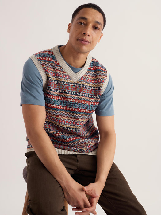 Seasalt Men's Kitto Vest In Twigs Timber