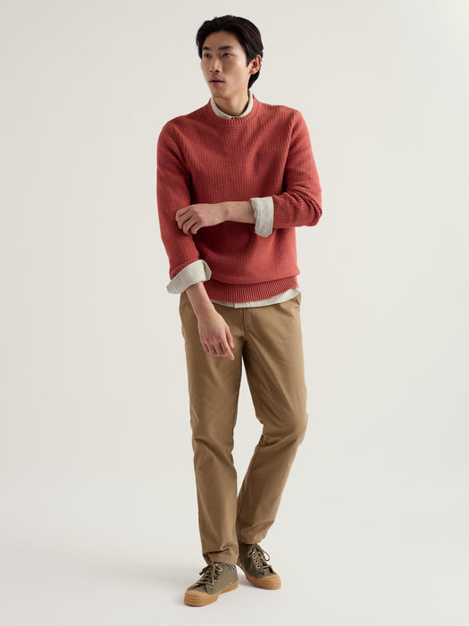 Seasalt Men's Mizzen Organic Cotton Knitted Jumper In Dusty Copper