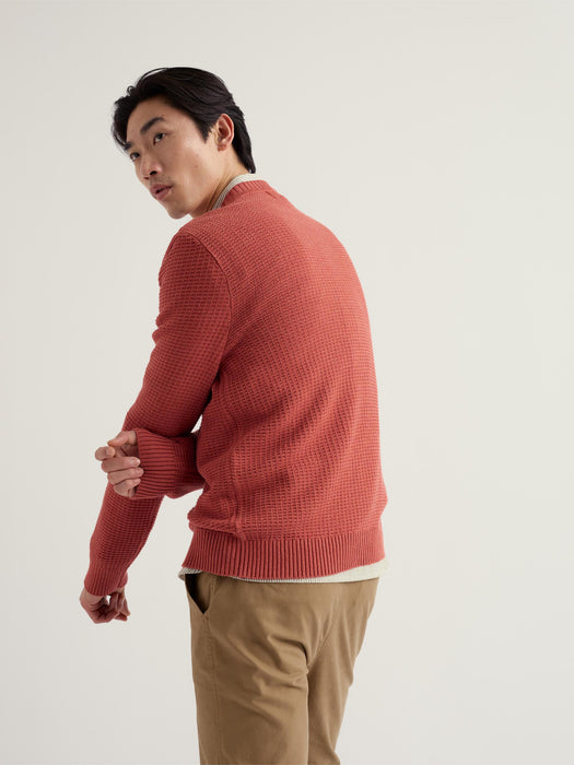 Seasalt Men's Mizzen Organic Cotton Knitted Jumper In Dusty Copper