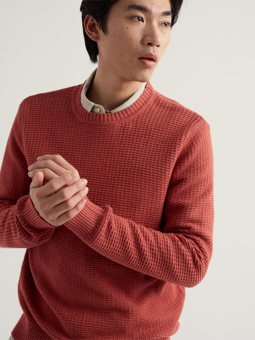 Seasalt Men's Mizzen Organic Cotton Knitted Jumper In Dusty Copper