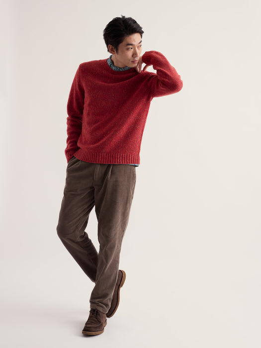 Seasalt Men's Prow Crew Neck Jumper In Crab Apple