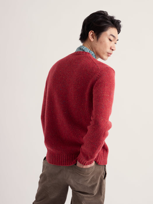 Seasalt Men's Prow Crew Neck Jumper In Crab Apple