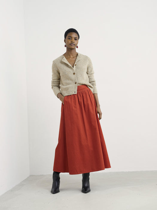 Seasalt Women's Mevagissey Midi Skirt In Dark Cinnamon