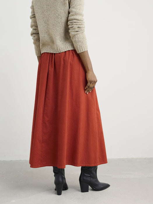 Seasalt Women's Mevagissey Midi Skirt In Dark Cinnamon