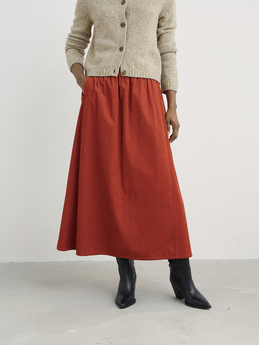 Seasalt Women's Mevagissey Midi Skirt In Dark Cinnamon