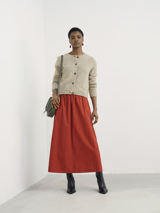 Seasalt Women's Mevagissey Midi Skirt In Dark Cinnamon