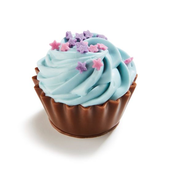 Blueberry Crème & Cream Topping Cupcake