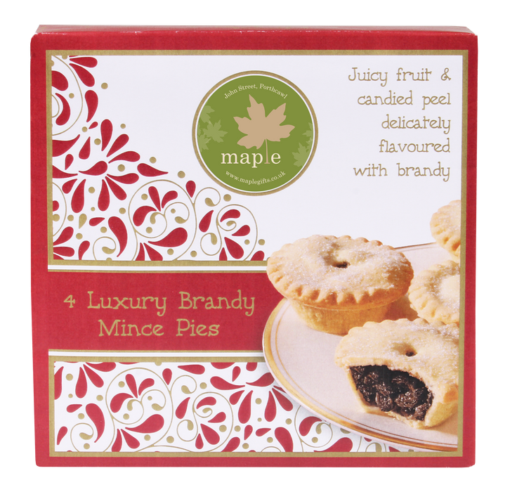 Traditional 4 luxury Brandy Mince Pies