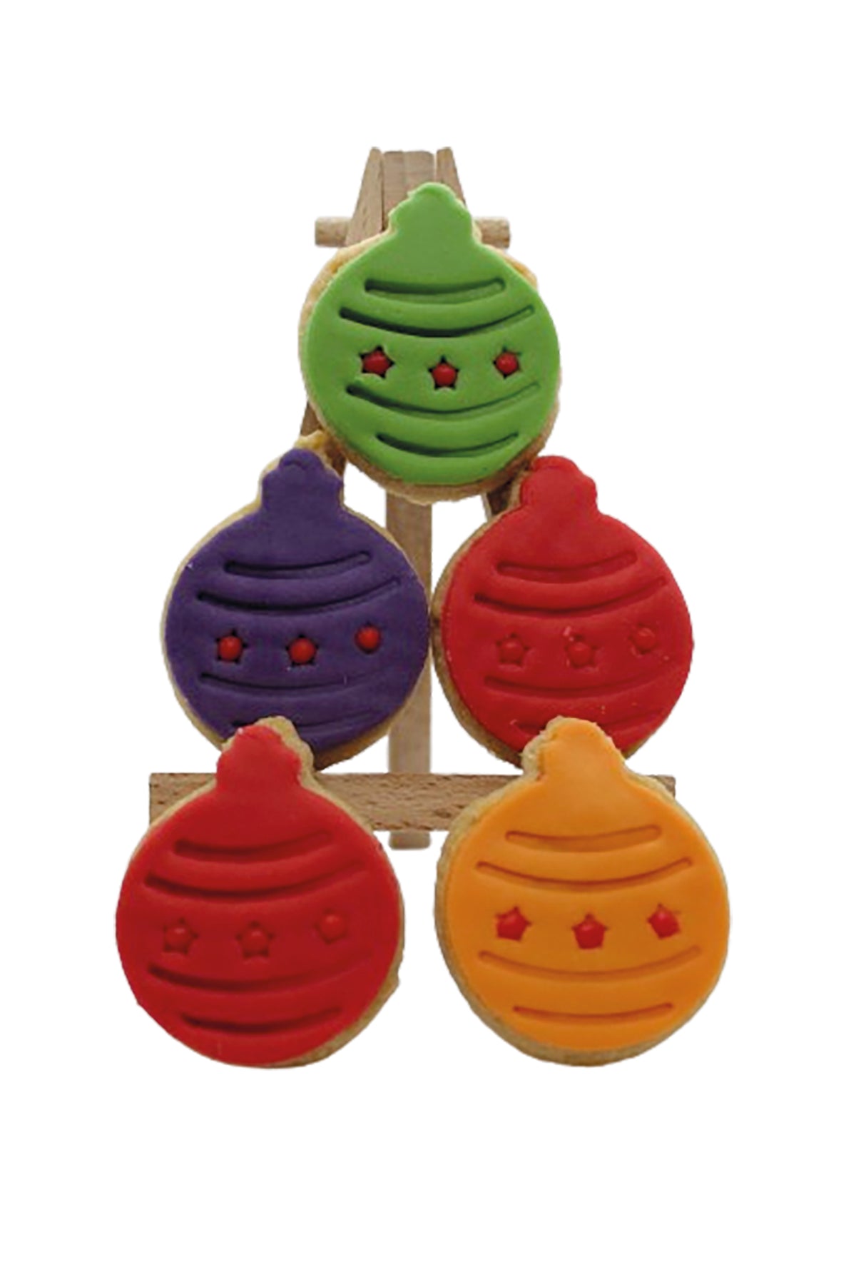 Cookielicious & Co Festive Mini Christmas Bauble Shortbread Biscuits ...