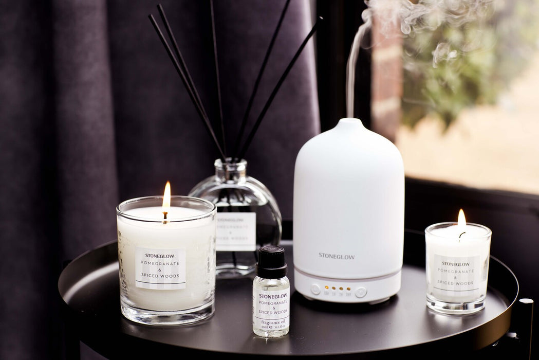 Stoneglow Modern Classics Pomegranate & Spiced Woods Scented Candle Boxed Tumbler