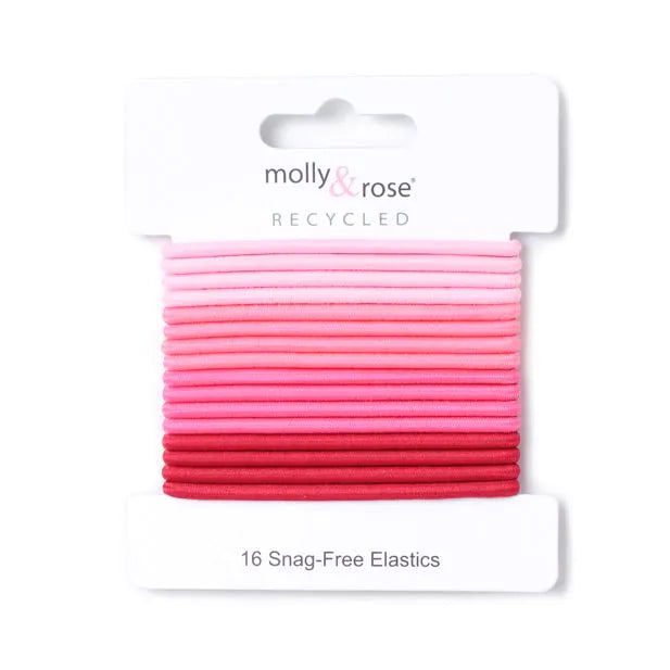 Molly & Rose 16 Pack Recycled Pink Elastics