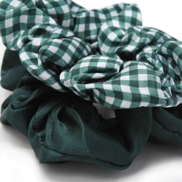 Molly & Rose Bottle Green School Scrunchies
