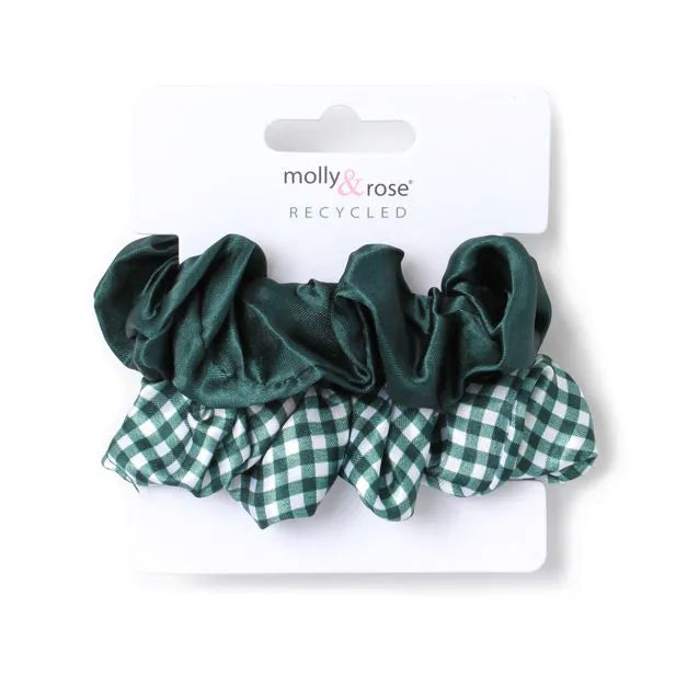 Molly & Rose Bottle Green School Scrunchies