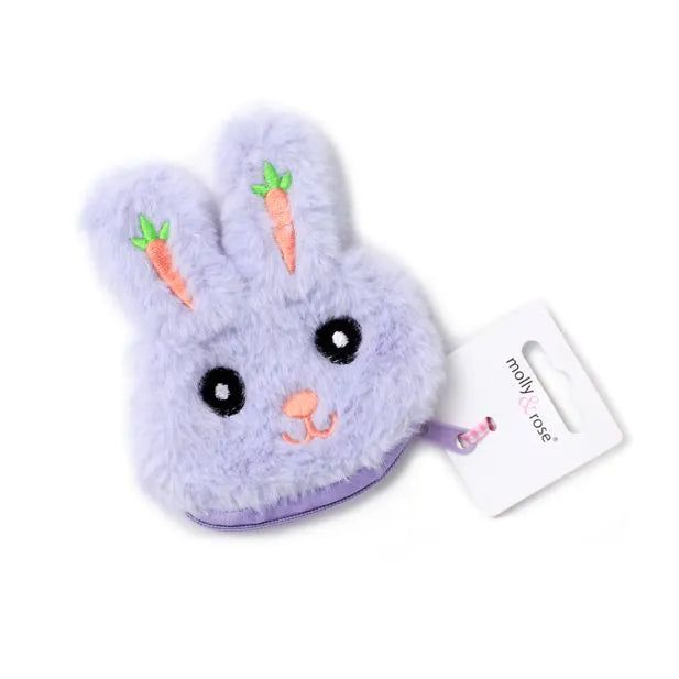 Molly & Rose Bunny Face Purse With Zip 9x11cm