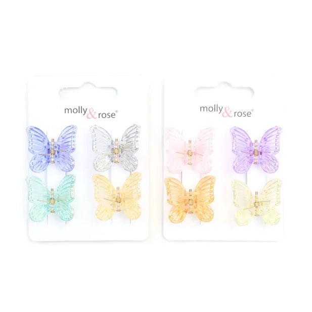 Molly & Rose Butterfly Mini Clamps. 2.5cm