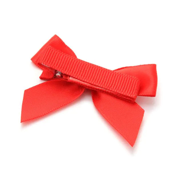 Molly & Rose Card Of 4 Tonal Pink Bow Clips 4.5cm