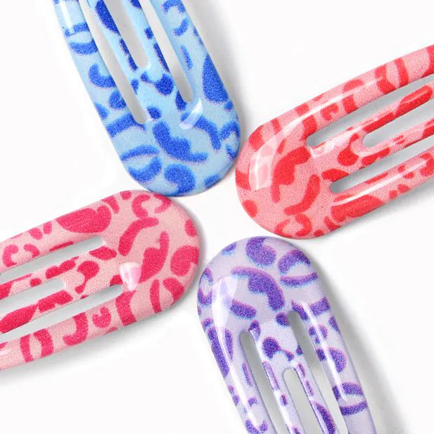 Molly & Rose Card Of 6 Colourful Leopard Print Epoxy Sleepies 5cm