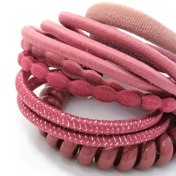 Molly & Rose Elastics - Assorted - Card Of 10 - Mixed Thickness