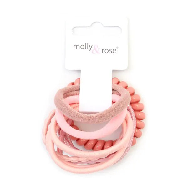 Molly & Rose Elastics - Assorted - Card Of 10 - Mixed Thickness