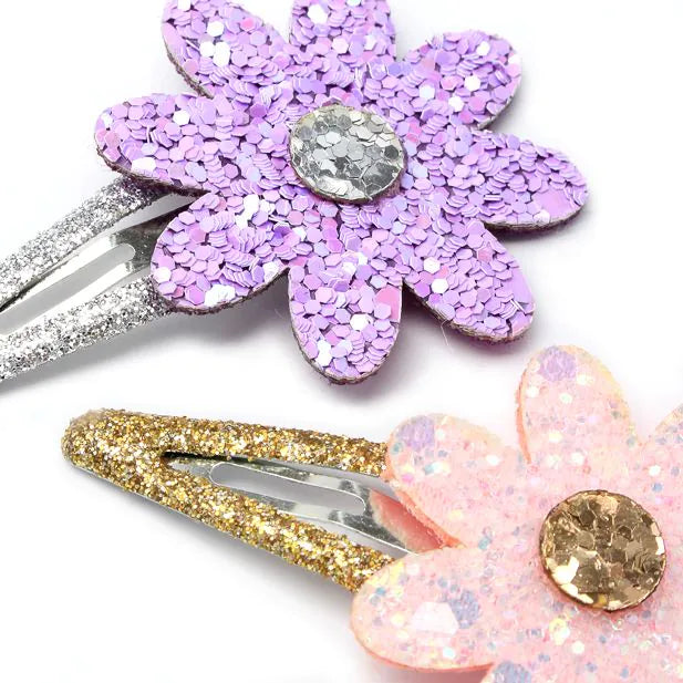 Molly & Rose Glitter Flower Sleepies And Aliceband Set