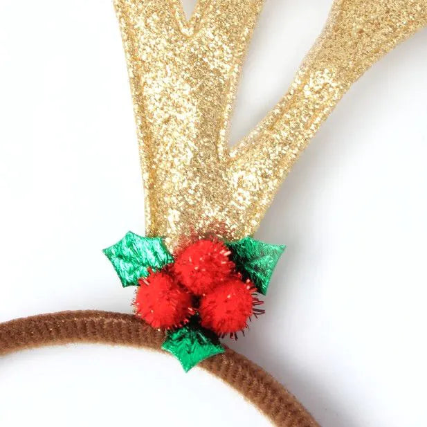 Molly & Rose Glitter Reindeer Antlers Aliceband
