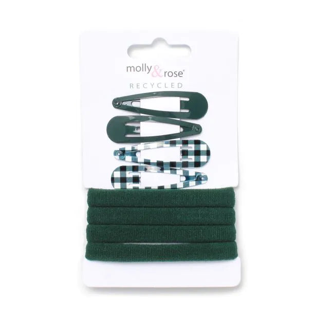 Molly & Rose Green Sleepies And Jersey Elastics School Set