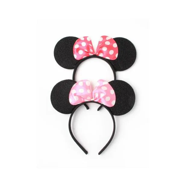 Molly & Rose Mouse Ears With Satin Bow On Aliceband