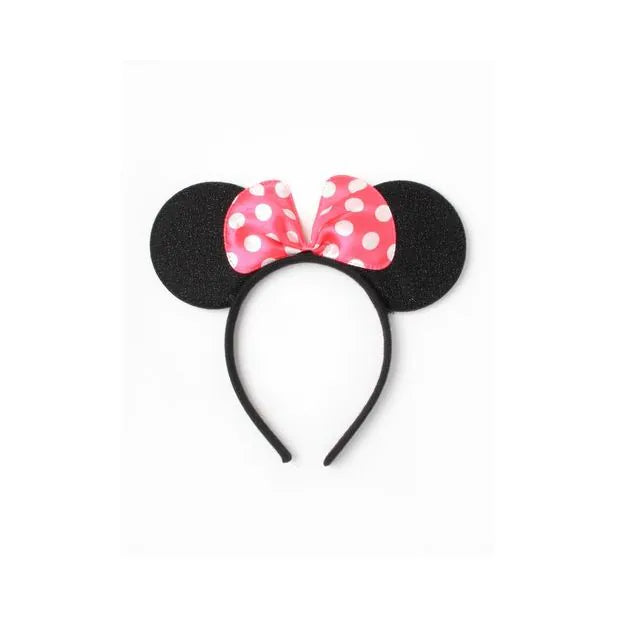 Molly & Rose Mouse Ears With Satin Bow On Aliceband