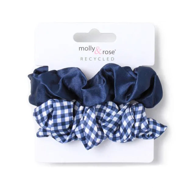 Molly & Rose Navy School Scrunchies