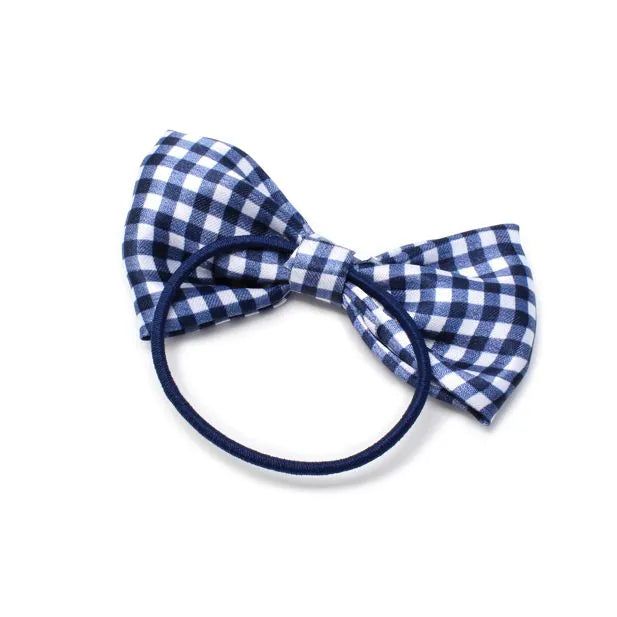 Molly & Rose Recycled School Bow Elastics In Navy