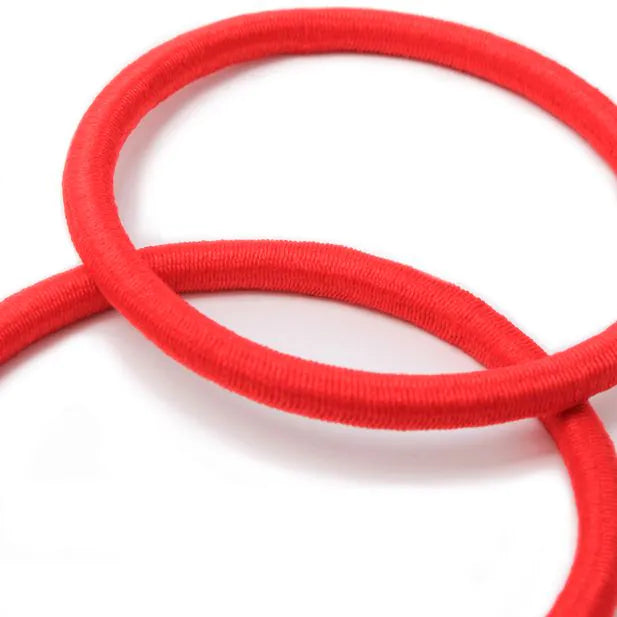 Molly & Rose Red Pack of 6 Recycled Elastic - 4mm Thick