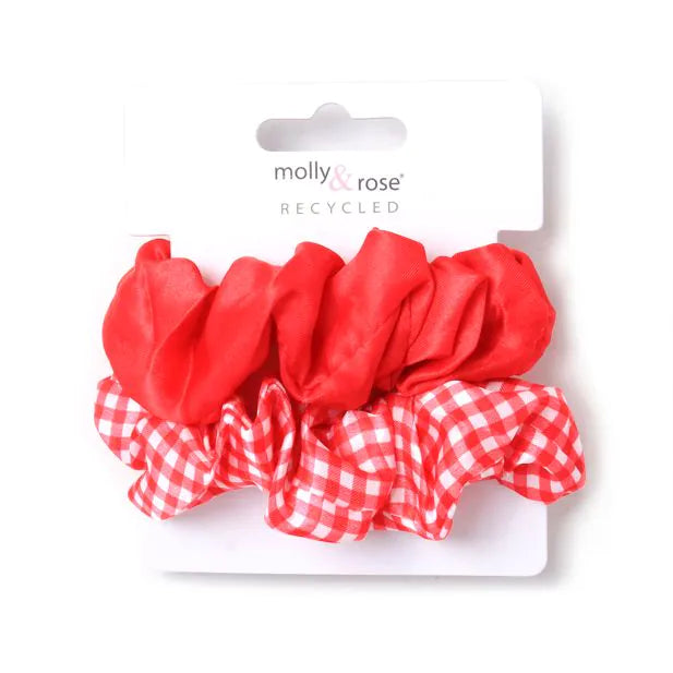 Molly & Rose Red School Scrunchies