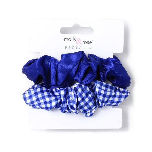 Molly & Rose Royal Blue School Scrunchies