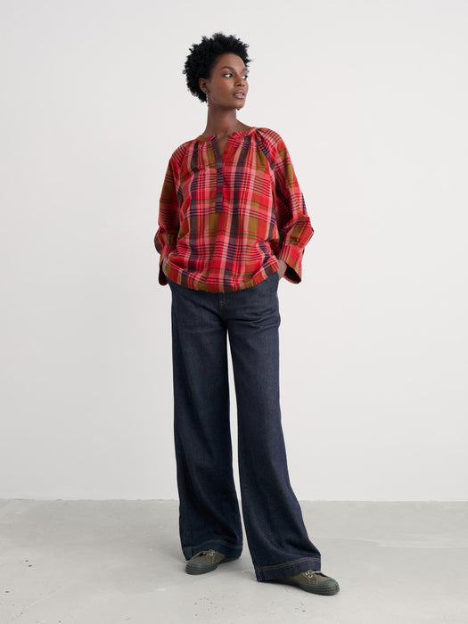 Seasalt Women's Moor Grass A-Line Shirt In Spring Squall Squash