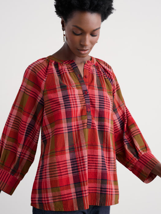 Seasalt Women's Moor Grass A-Line Shirt In Spring Squall Squash