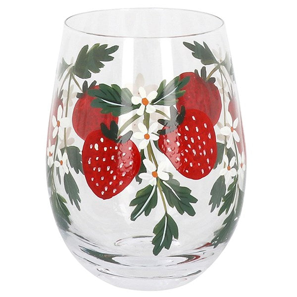 My Favourite Strawberry Stemless Glass
