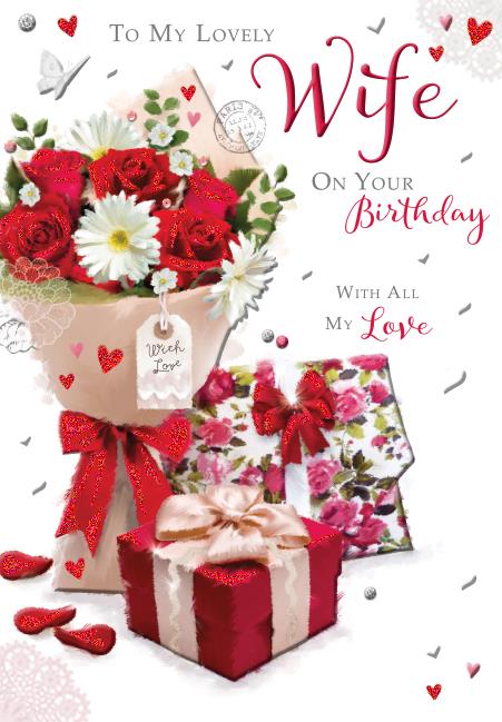 Words & Wishes 'To My Lovely Wife' Birthday Card