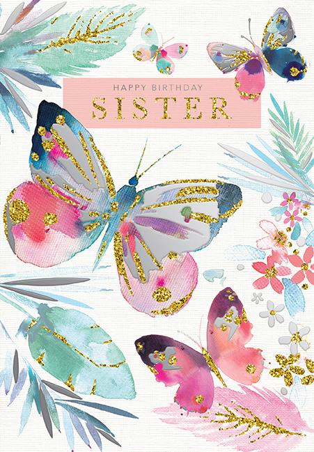 Words & Wishes 'Happy Birthday Sister' Birthday Card