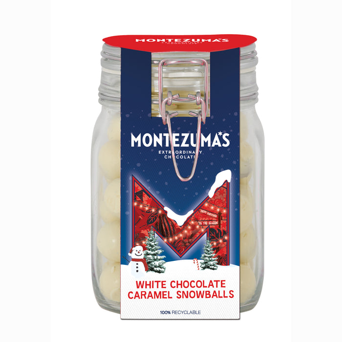 Montezumas White Chocolate Caramel Snowball Jar